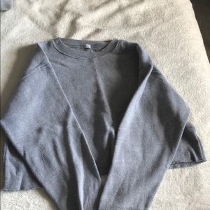 cropped crew neck sweatshirt